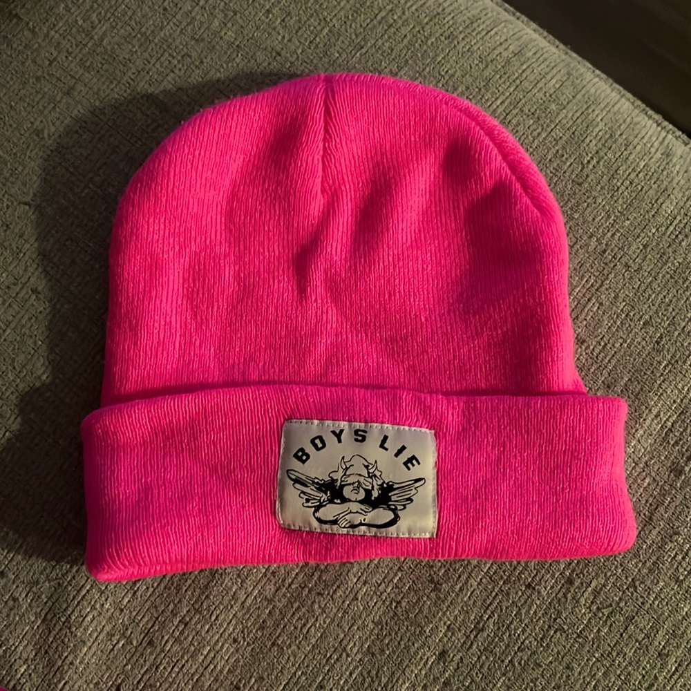 Boys lie beanie - neon pink